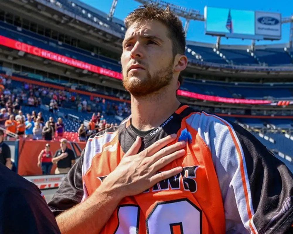Will Snider before a lacrosse game